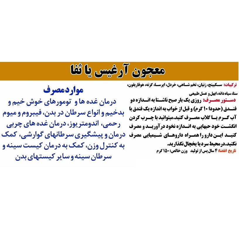 داروی آرغیس یا ثفا (درمان فیبروم و میوم)